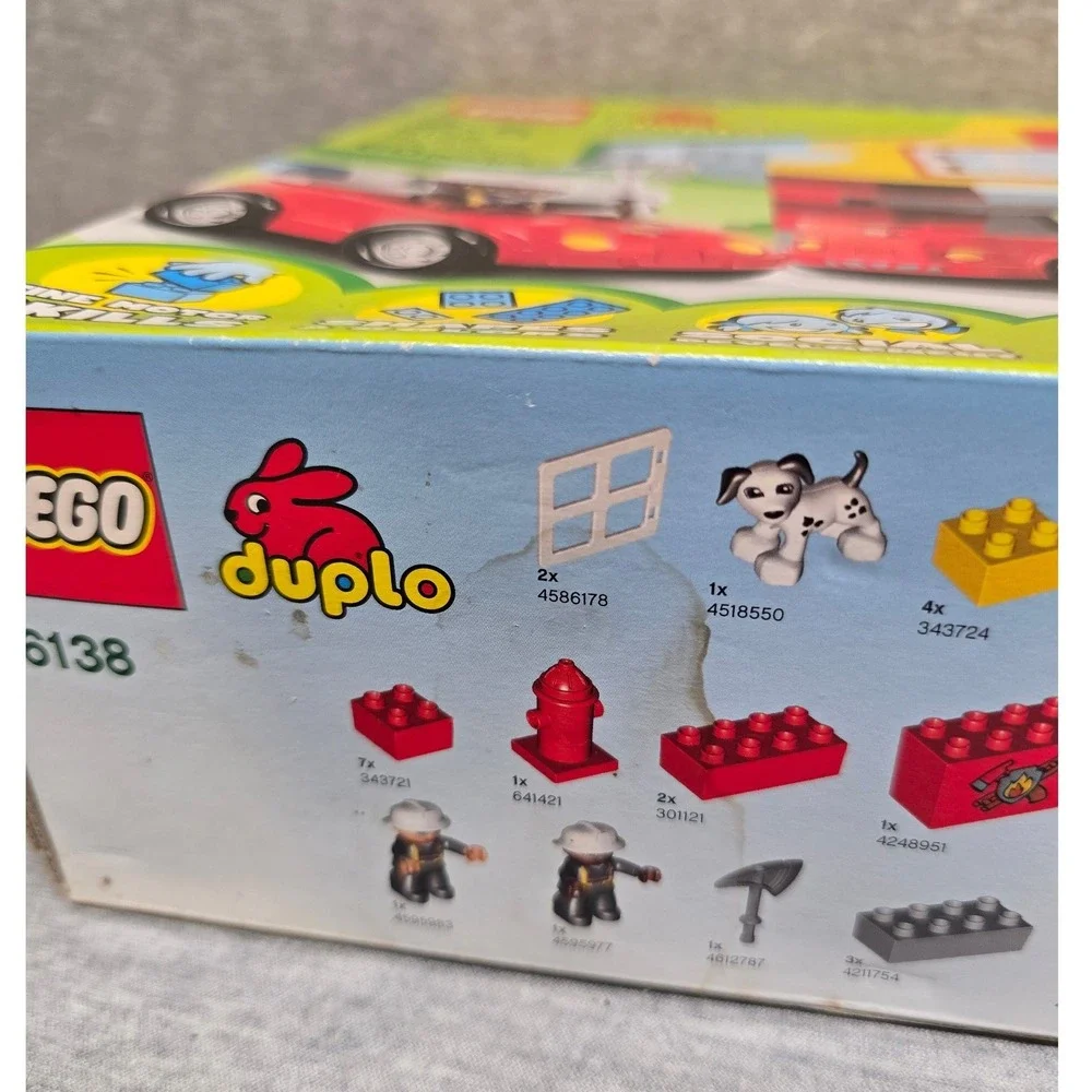 LEGO Duplo My First Fire Station 6138 Building Set 60pc Age 2-5 New Factory